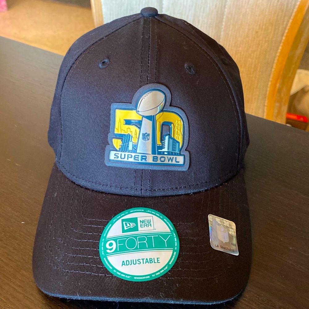 Brand new Super Bowl 50 NFL Media logo baseball cap-collectors item.
